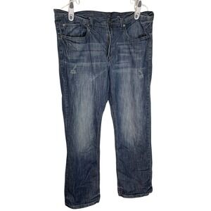 Red Camel 36x32 Boot Cut Jeans Distressed Medium Wash Denim Americana Rugged